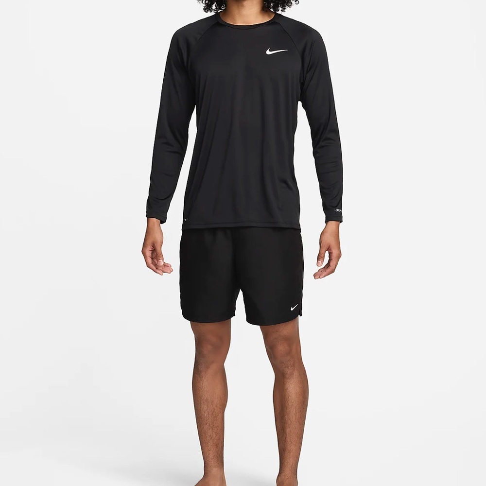 NWT-Nike Men's Long-Sleeve Swim Shirt-XL - Picture 4 of 8